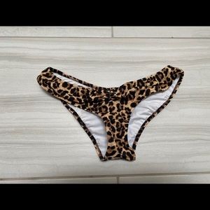 Victoria secret animal print ruched cheeky bikini